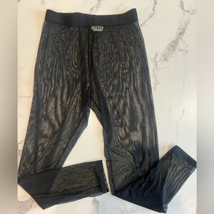 Shein Sheer Black Mesh Leggings sz l
